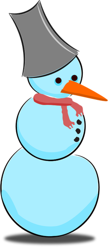 Vektori kuva sarjakuva lumiukko varjo