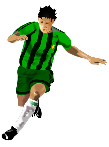 Um clip-art futebol jogador vector