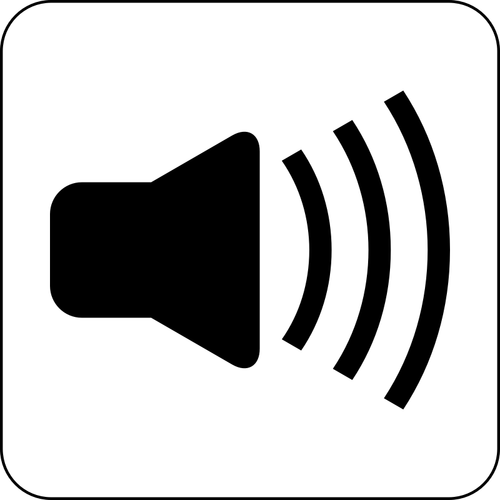 Векторное изображение значка звука громкоговорителя