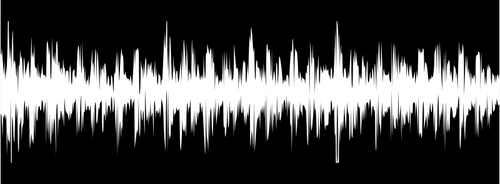Hvit lydbølge vektorgrafikk utklipp