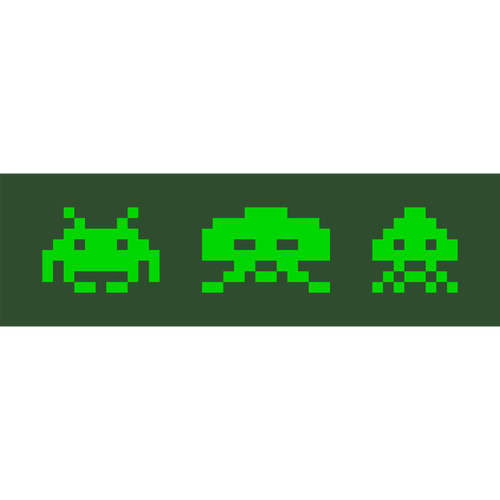 Space Invaders piksel vektör görüntü