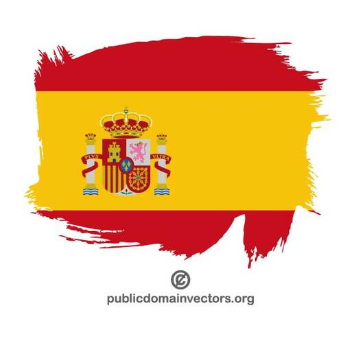 İspanya boya konturu bayrağı