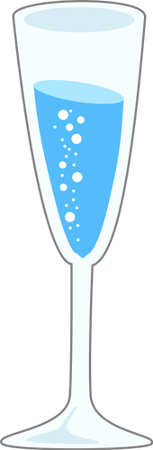 Flöte Glas Mineralwasser-Vektor-illustration