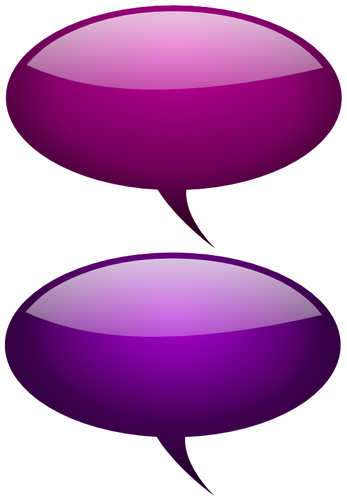 Discurso de marrón y Rosa burbujas vector illustration