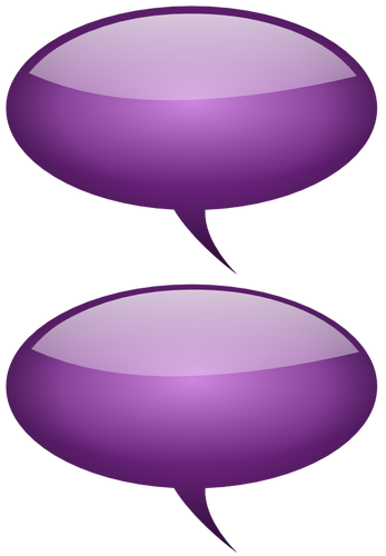 Фиолетовые облака в форме выноски векторной графики