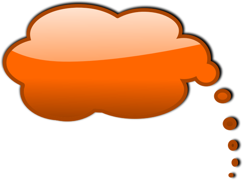 Ilustración de vector de burbuja pensamiento naranja