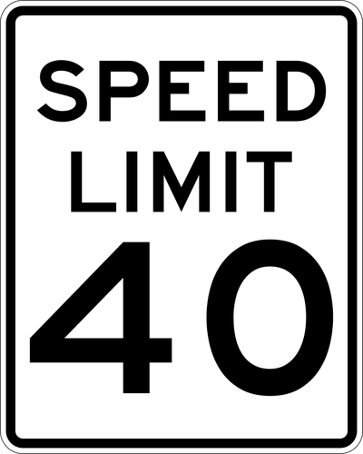 Límite de velocidad 40