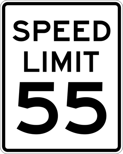 Límite de velocidad 55