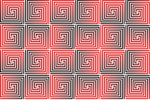 Spiral pattern in red