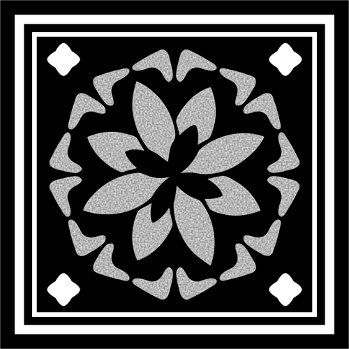Серый цветочный орнамент
