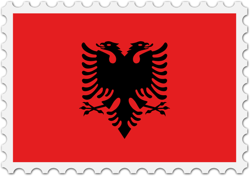 Arnavutluk bayrağı damgası