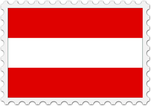 Österrike flagga stämpel