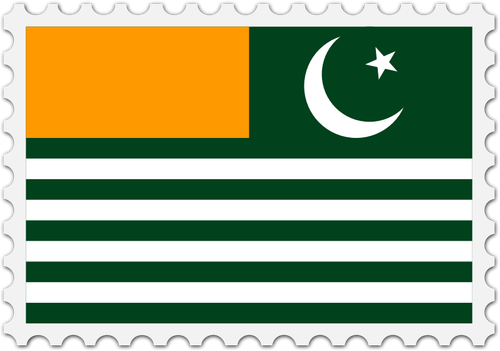 Timbre de drapeau Azad Cachemire