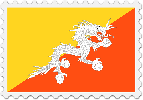 Bhutans flagga bild