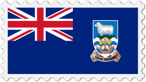 Марка флаг Фолклендских островов
