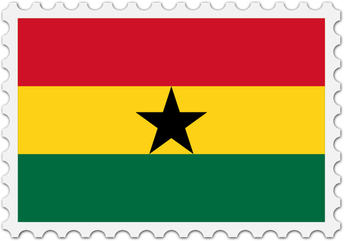 Ghana flagg stempel