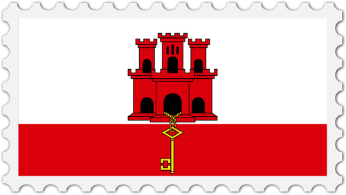जिब्राल्टर ध्वज स्टाम्प
