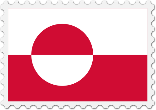 Grönland-Flagge-Stempel