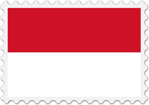 인도네시아 국기 스탬프