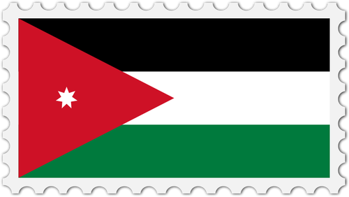 Jordanien-Flagge-Stempel