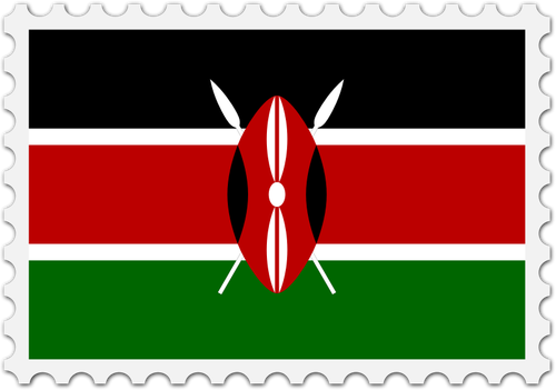 Kenya flagg stempel