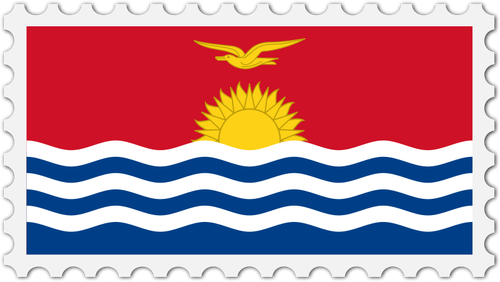Kiribatis flagga stämpel