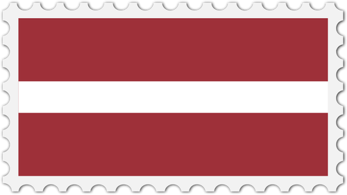 Latvia flag stamp