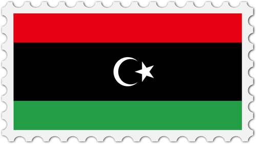 लीबिया ध्वज स्टाम्प