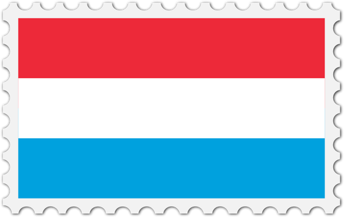 Lüksemburg bayrağı damgası