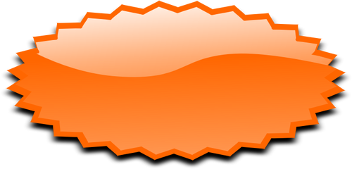 Owalny kształt pomarańczowy gwiazda wektorowa