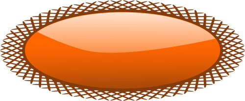 Pulsante di forma ovale con immagine vettoriale di stile netto frontiera
