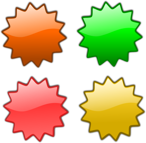 Cele patru stele geometrice vector illustration