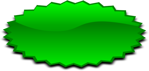 Ovál ve tvaru zelená hvězda vektorové ilustrace
