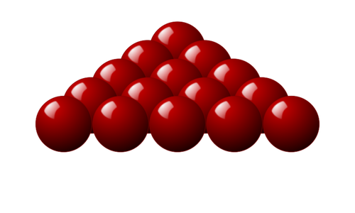 Rød snooker baller
