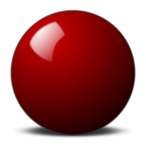 Ball snooker czerwony
