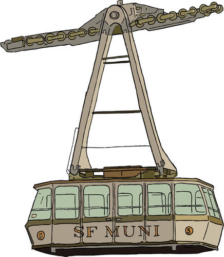 Ilustraţie vectorială de tramvai aeriene