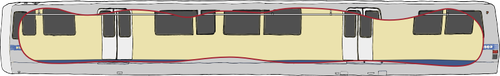 Ilustração em vetor Bay área Rapid Transit transporte