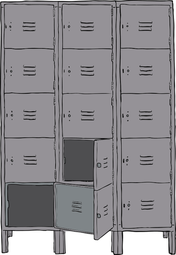 Vector image of lockers