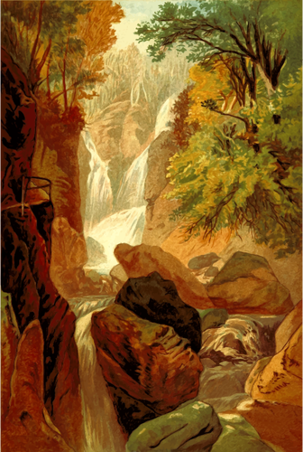 Ilustração do vetor de cachoeira