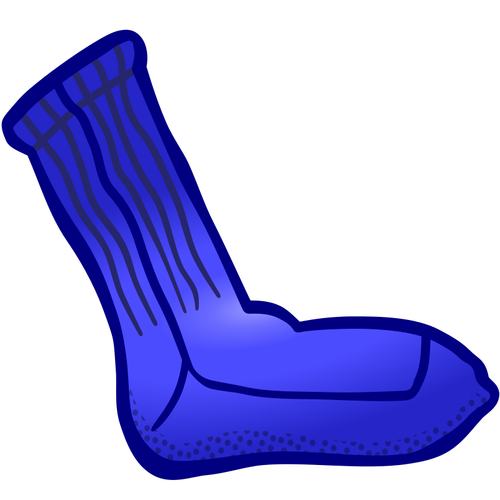 Blå strumpa