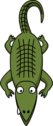 Vektor Klipart kreslený aligátor
