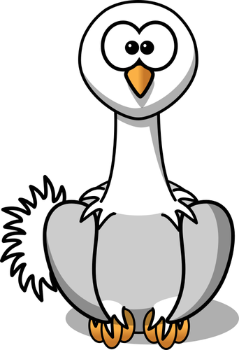 Dibujos animados avestruz vector clip art