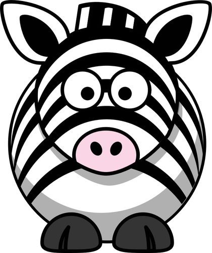 Vector afbeelding van cartoon zebra