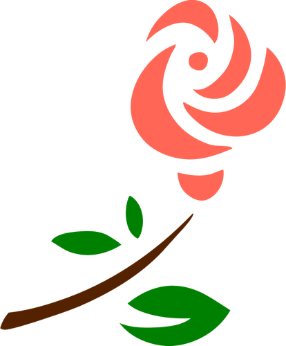 Stiliserad ros bild