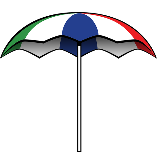 Ilustración de vector verano paraguas