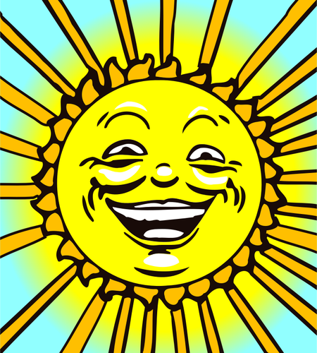 Sun wajah gambar