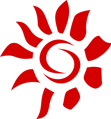Grafică vectorială pictogramei artistice soare