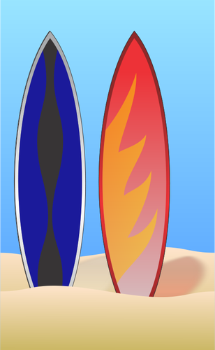 Tavole da surf vettoriale illustrazione