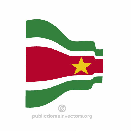 Ondulado bandera de Surinam