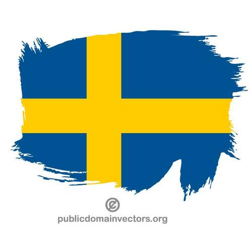 彩绘的国旗的瑞典